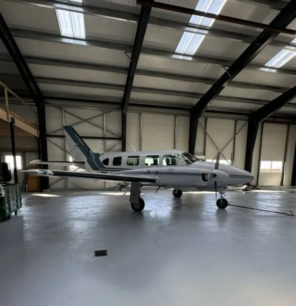 Exterior view of a 1977 Piper PA-31-325 Navajo C/R.