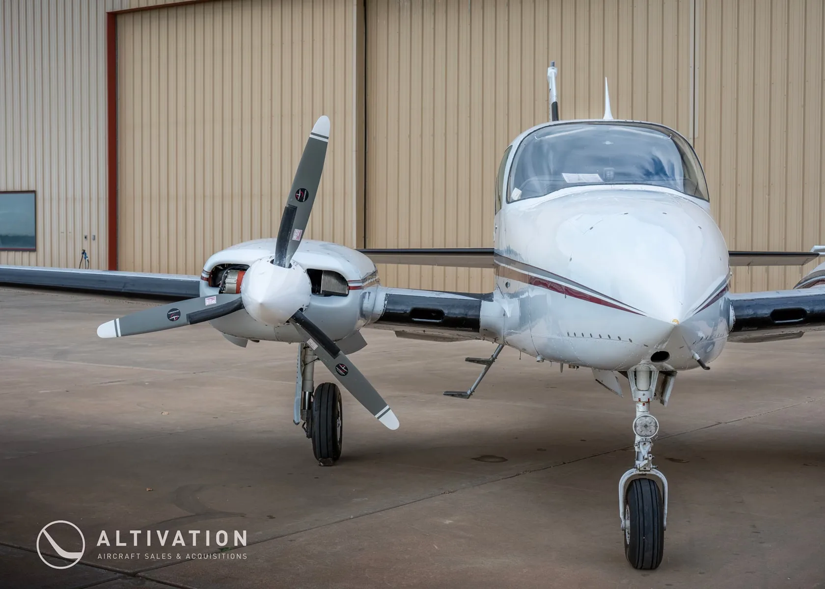 Exterior view of a 1979 Cessna T310R, N2642Y.