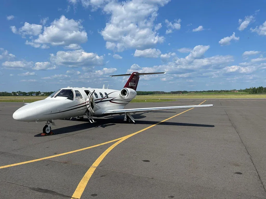 Exterior view of a 1993 Cessna Citation Jet.