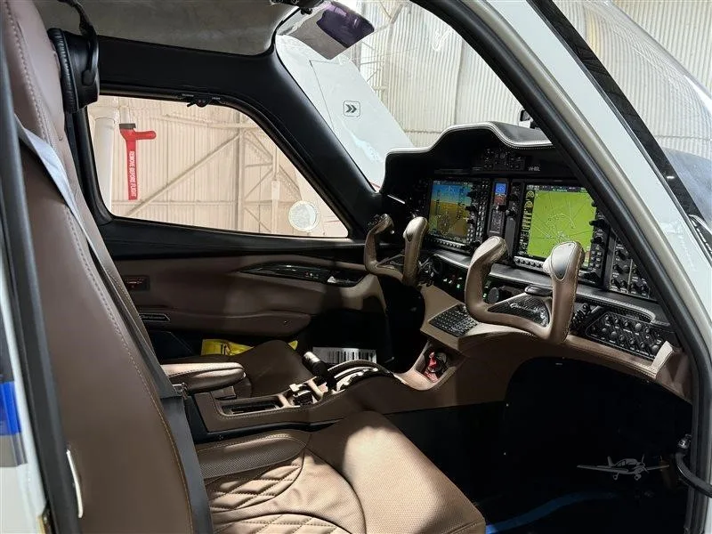 Cockpit and instrument panel of a 2024 TECNAM P2010 GRAN LUSSO.