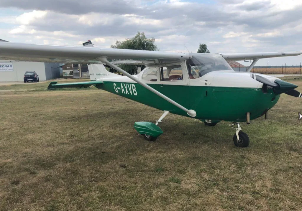 Exterior view of a 1970 Cessna 172.