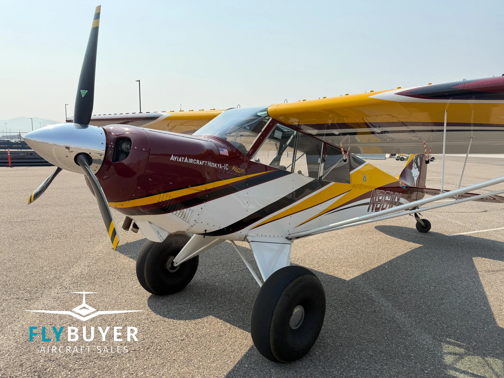 Exterior view of a 2012 Aviat A-1C-200 Husky.