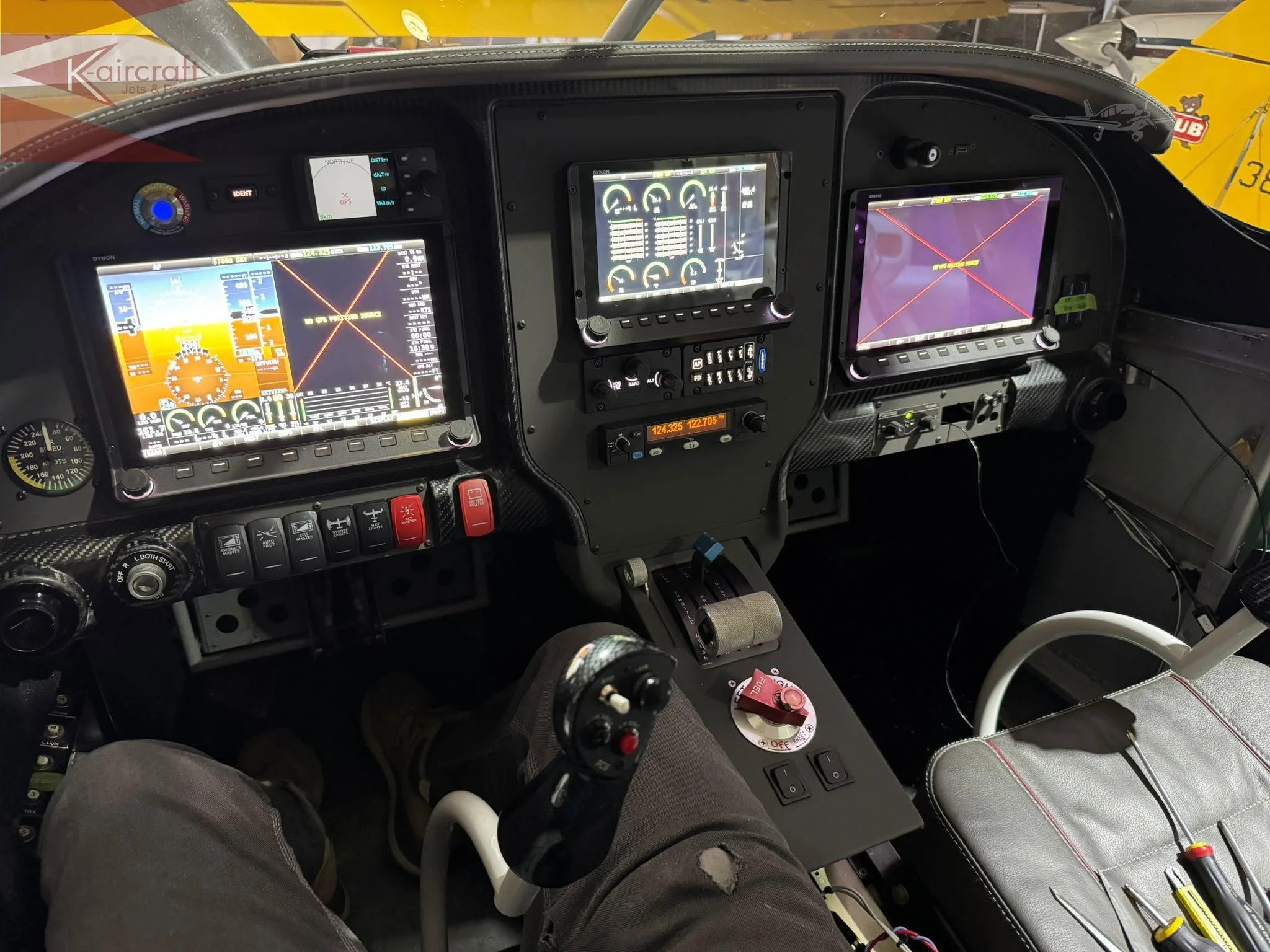 Cockpit and instrument panel of a 2013 VANS RV-10.