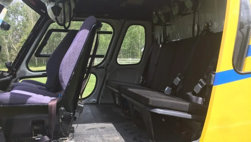 Cabin interior of a 1995 Eurocopter AS350B2 2873.