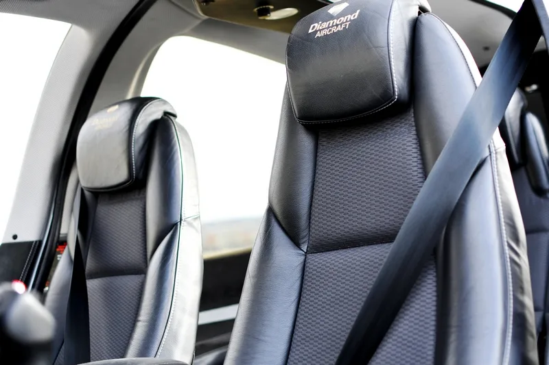 Cabin interior of a Diamond AIRCRAFT.