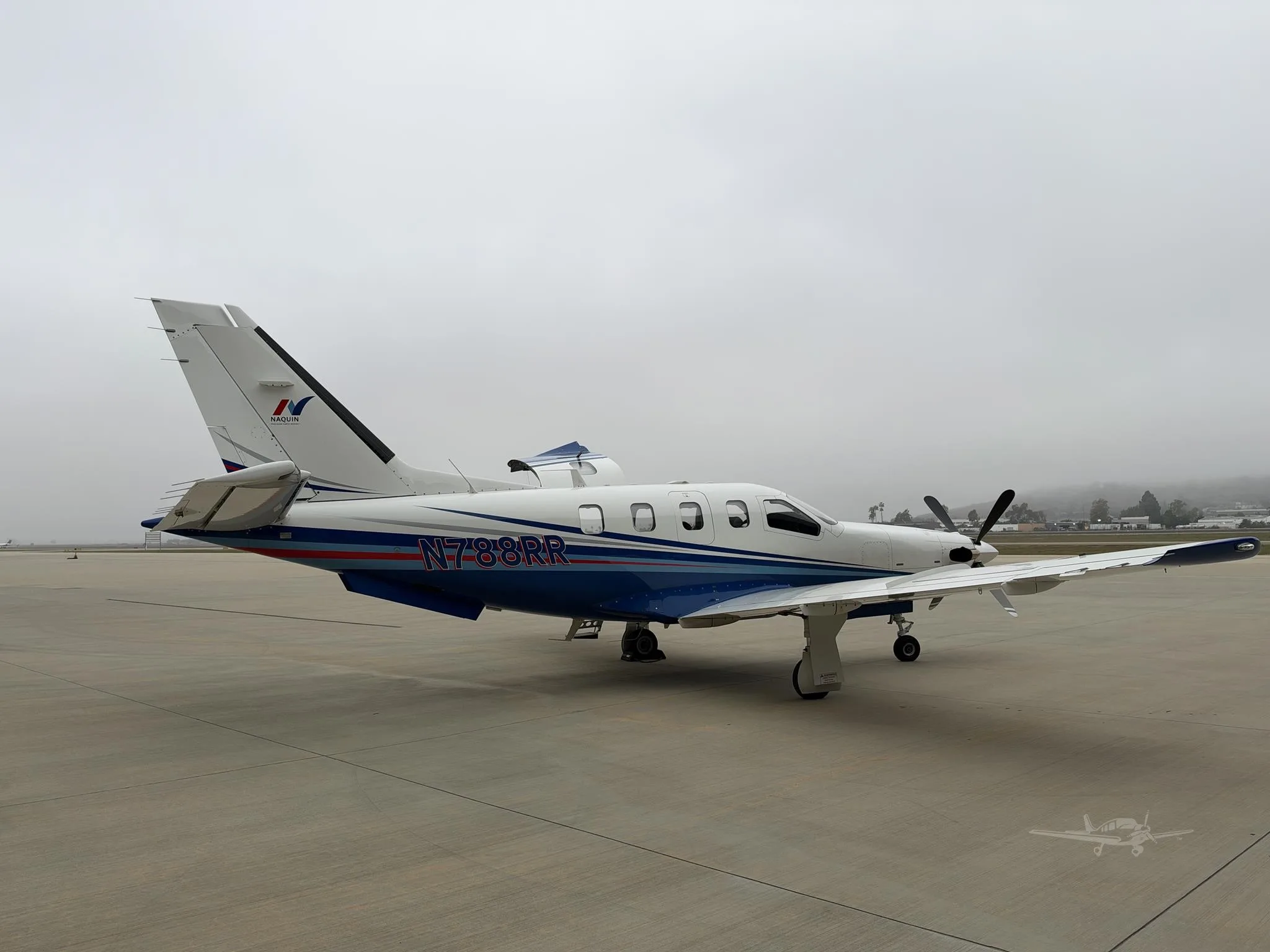 Exterior view of a 2000 DAHER TBM 700B, N788RR.