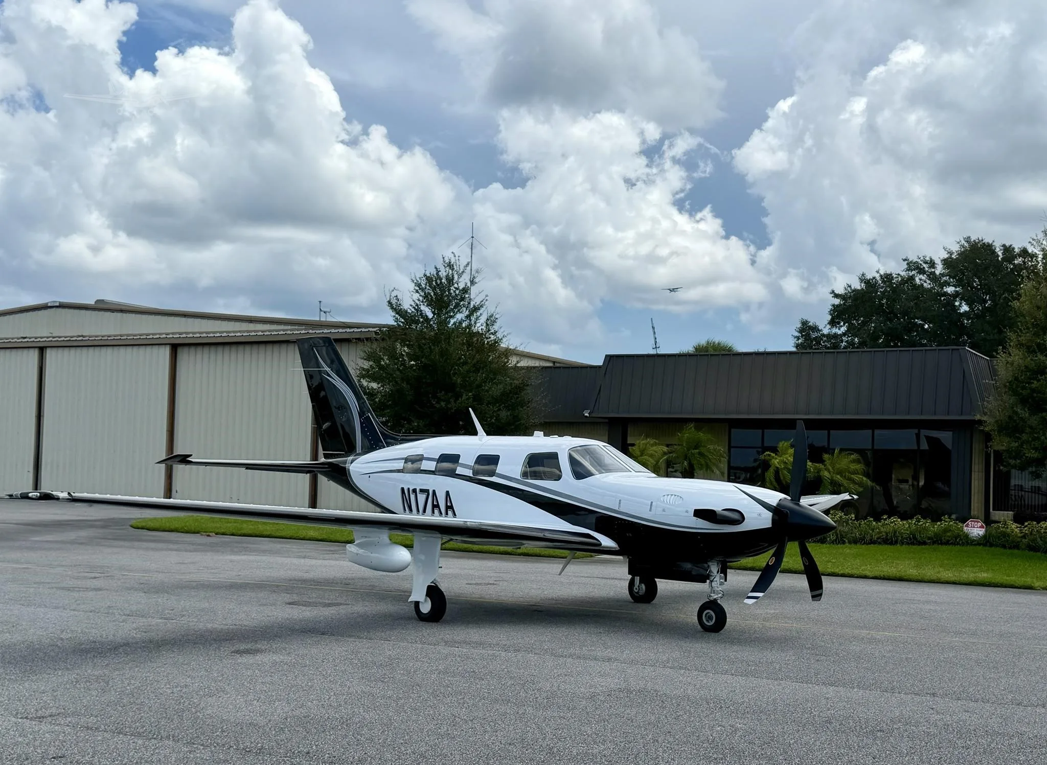 Exterior view of a 2012 PIPER MERIDIAN, N17AA.