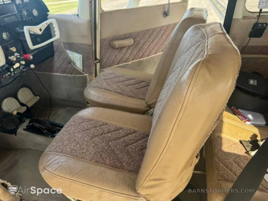 Cabin interior of a 1961 Cessna 182D.