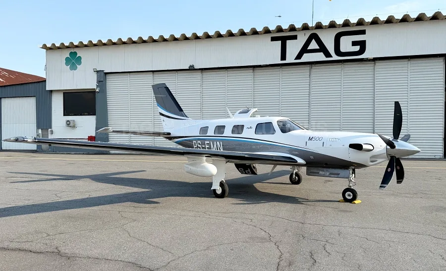 Exterior view of a 2019 Piper M500.