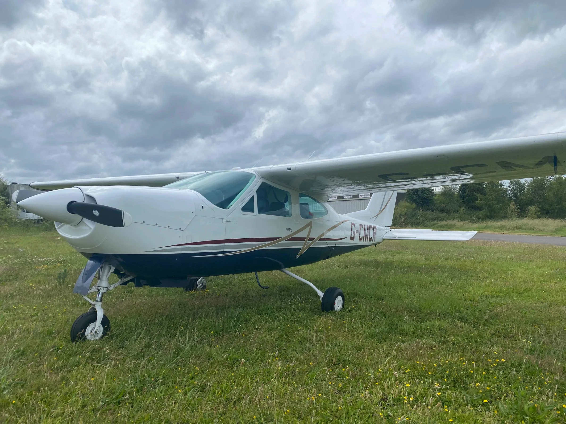 Exterior view of a 1971 Cessna F177RG Cardinal.