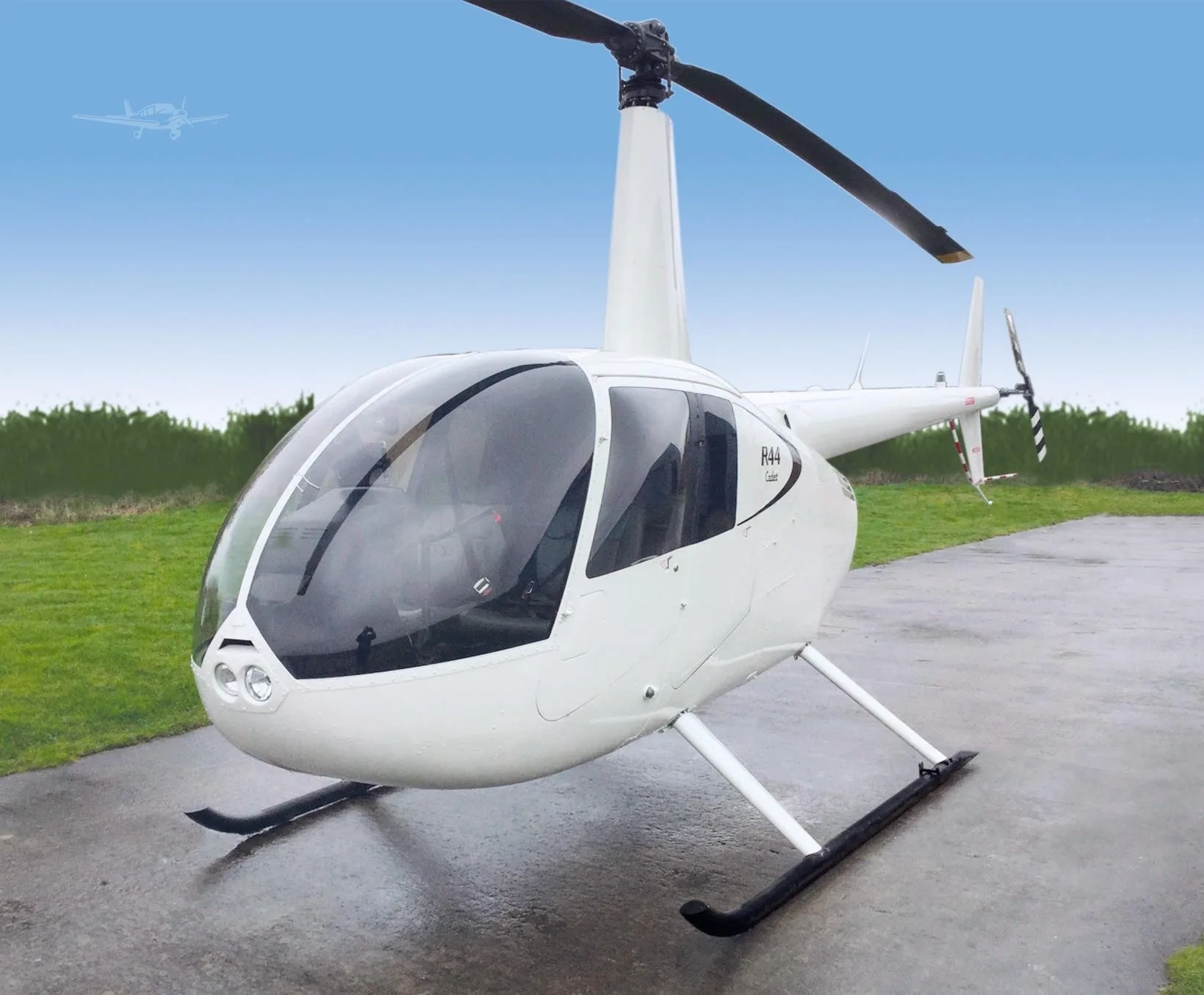 Marketing image of a 2018 ROBINSON R44 CADET.