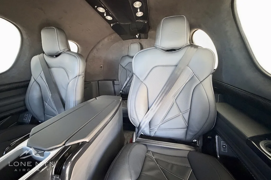 Cabin interior of a 2024 Cirrus SF50 G2+ Vision Jet.