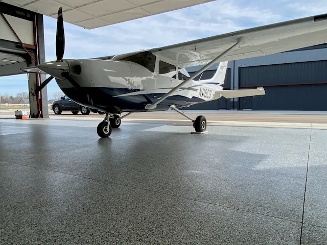 Exterior view of a 2011 Cessna Turbo 182T, N119CS.