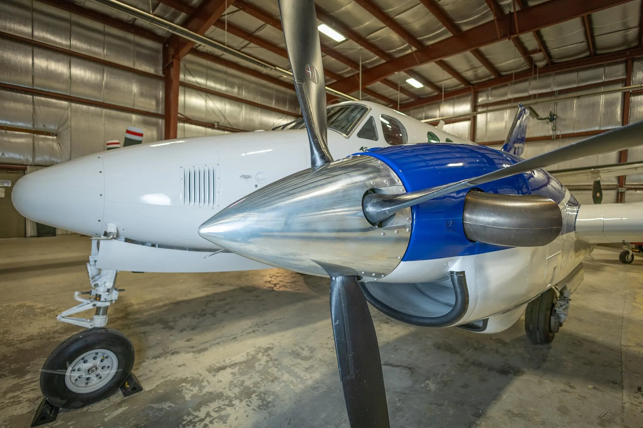 Exterior view of a 1982 BEECHCRAFT KING AIR C90, N964GB.