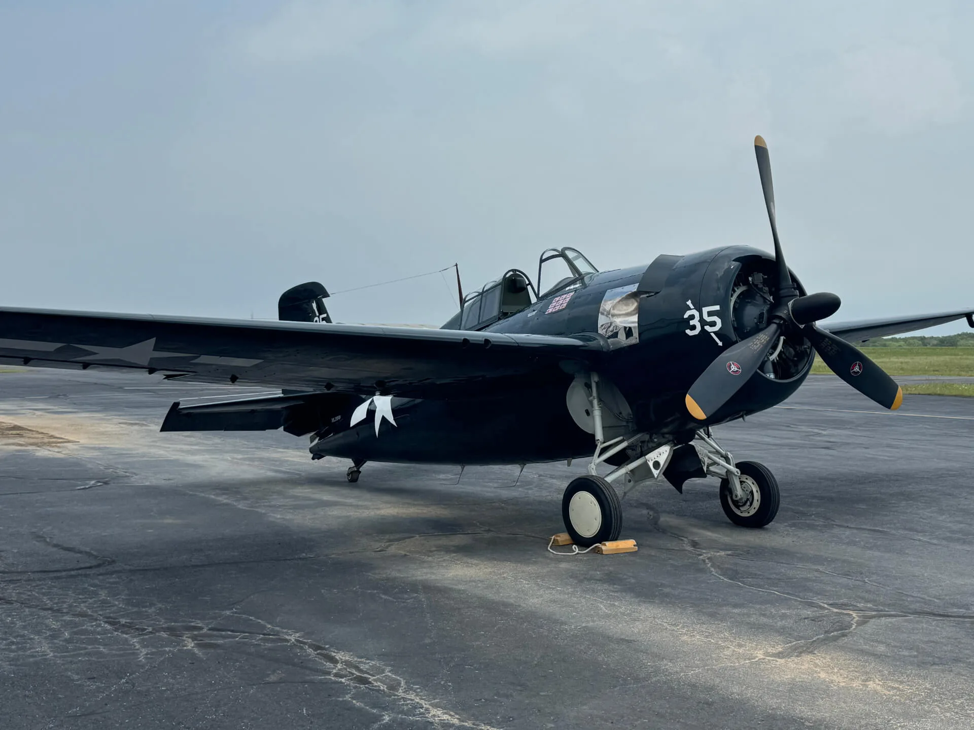 Exterior view of a 1943 Grumman FM-2 Wildcat.