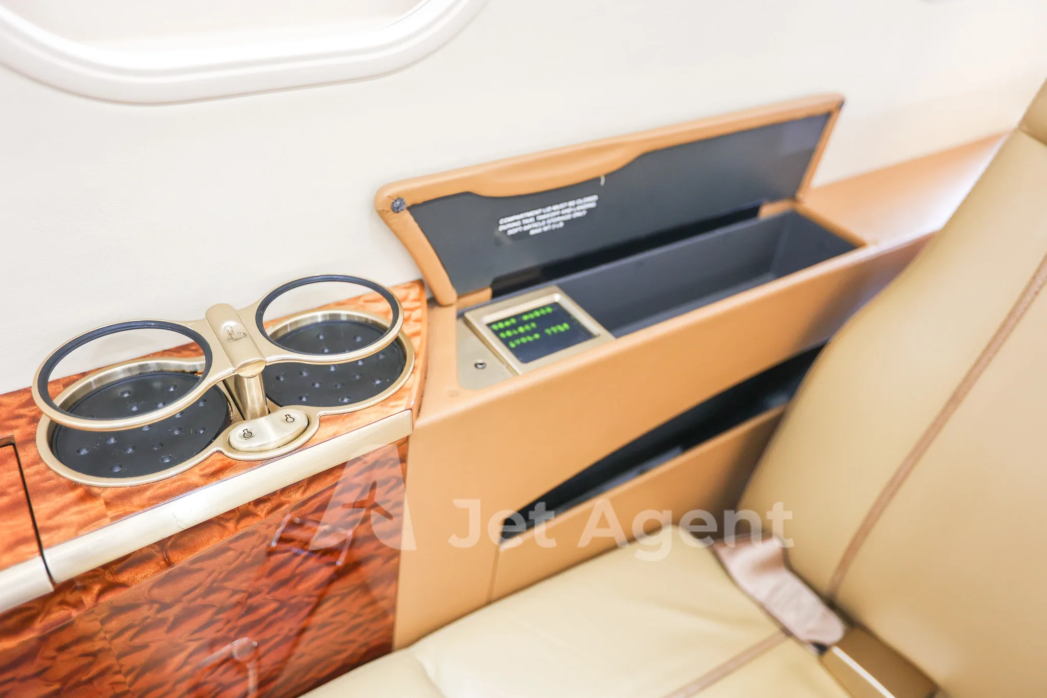 Cabin interior of a 2004 Bombardier learjet 40xr.