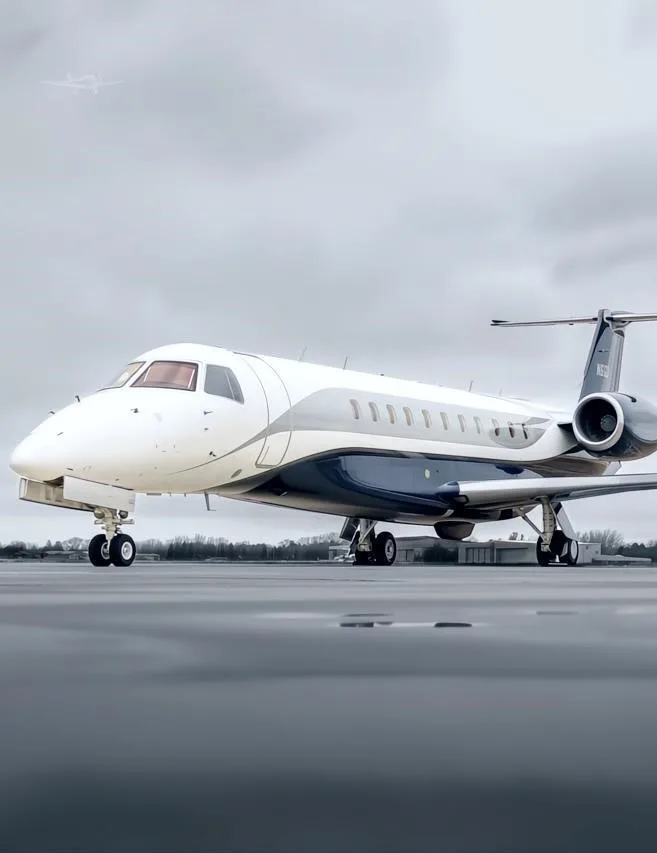 Exterior view of a 2007 EMBRAER LEGACY 600, N6GD.