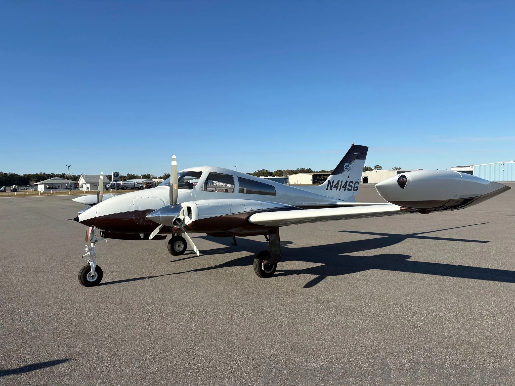 Exterior view of a 1969 CESSNA 310P, N4217S.