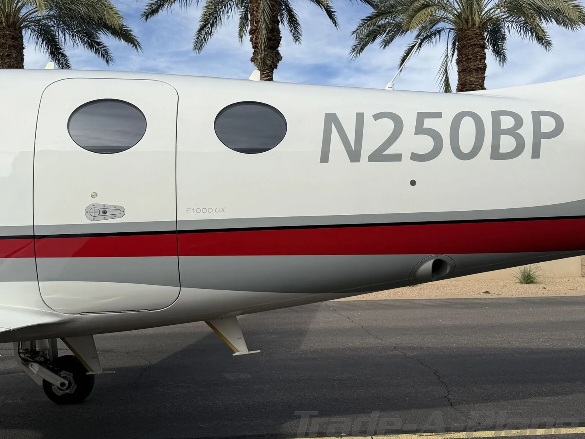 Exterior view of a 2021 EPIC E1000, N250BP.