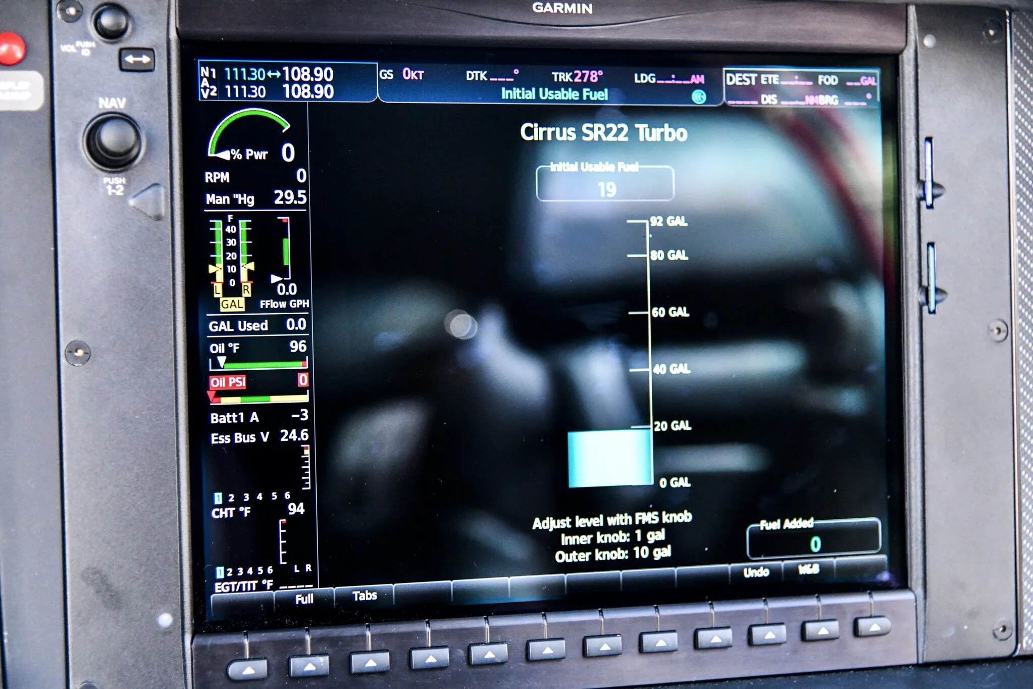 Avionics suite of a 2021 Cirrus SR22-G6 TURBO.