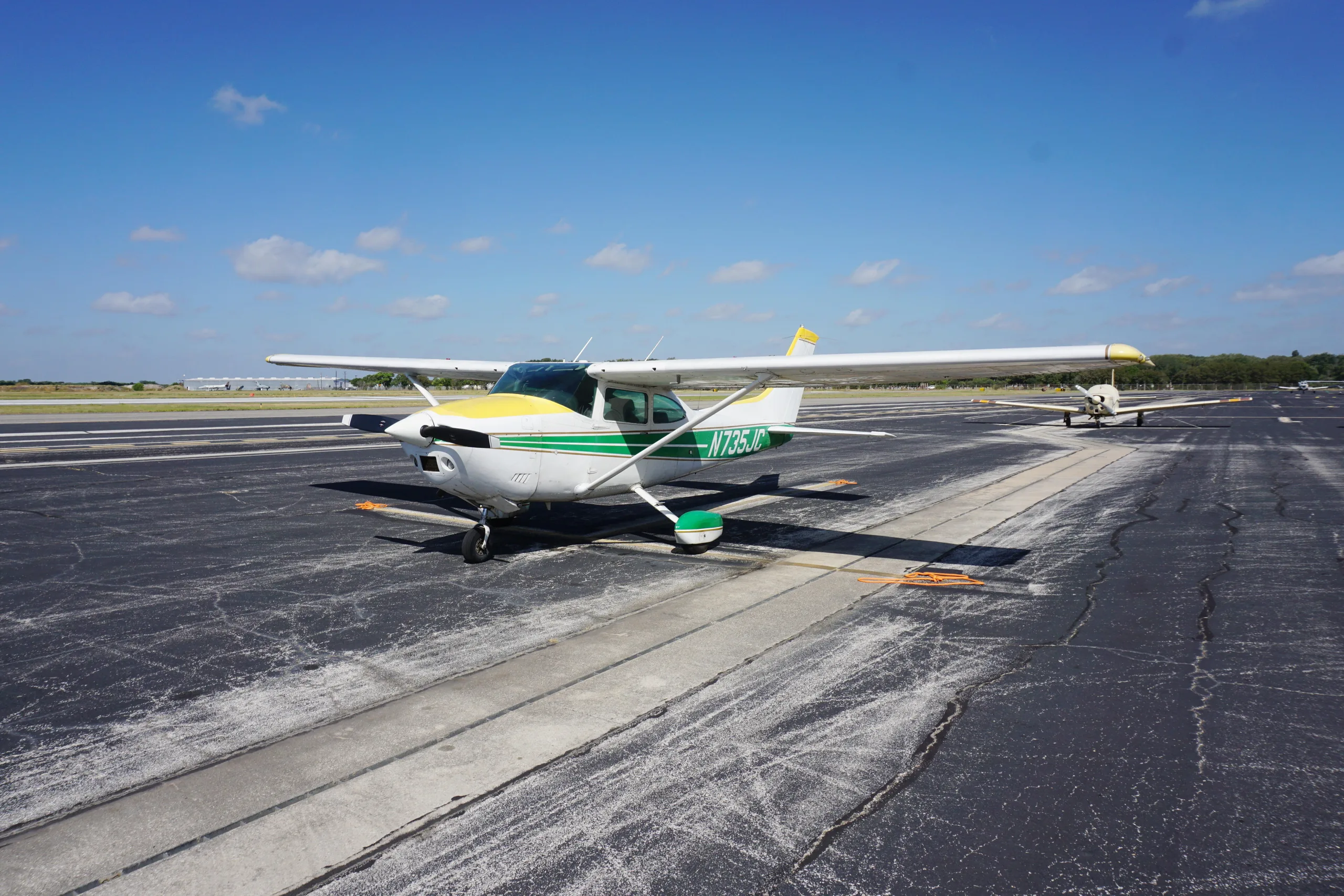 Exterior view of a 1977 Cessna 182Q Skylane.