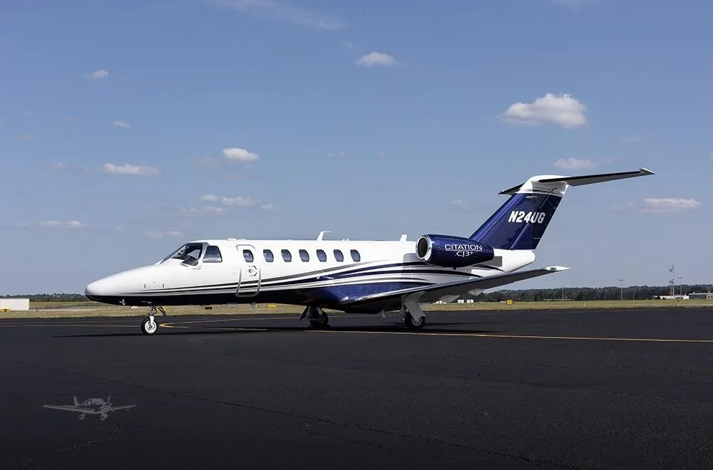 Exterior view of a 2019 CESSNA CITATION CJ3+, N24UG.