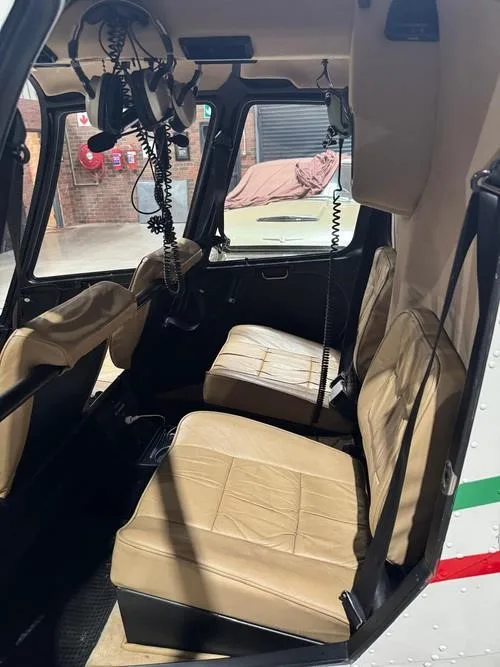 Cabin interior of a 2008 ROBINSON R44 RAVEN II.