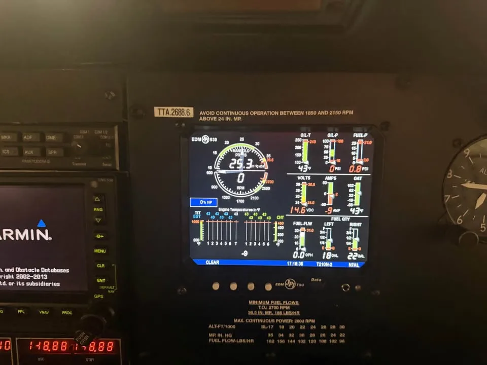Avionics suite of a 1979 Cessna 210N.