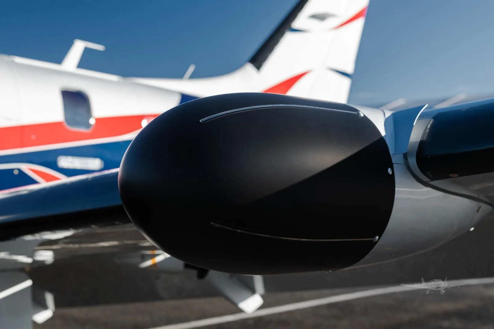 Engine detail of a 2022 DAHER TBM 960.