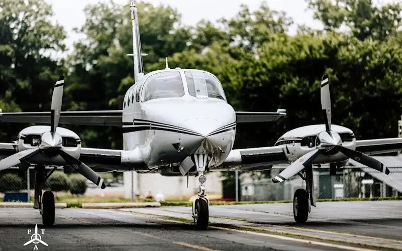 Exterior view of a 1979 Cessna 340A.