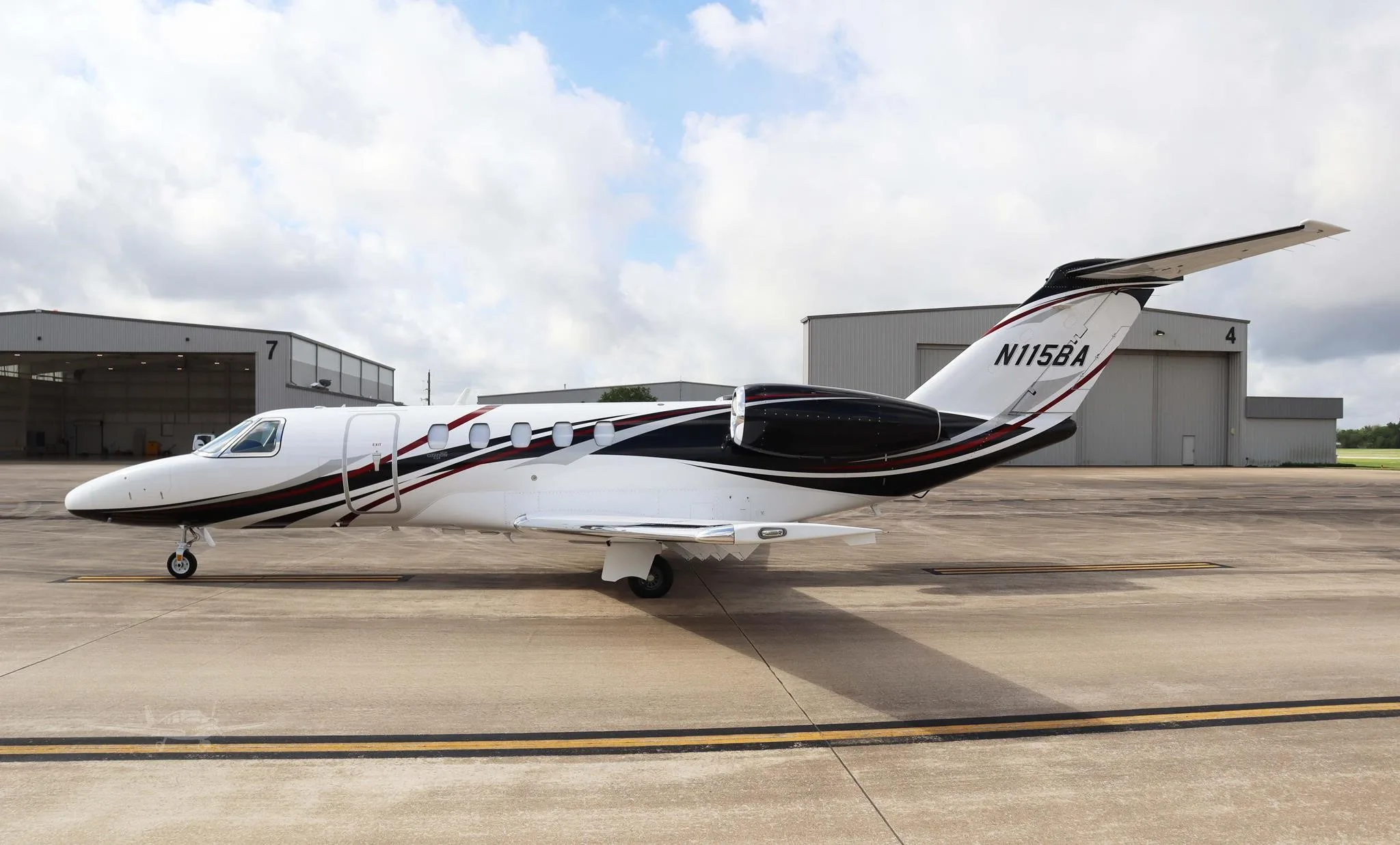 Exterior view of a 2021 CESSNA CITATION CJ4 GEN 2, N887BA.