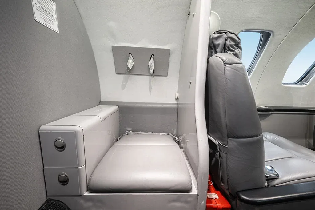 Cabin interior of a 2003 Cessna Citation.