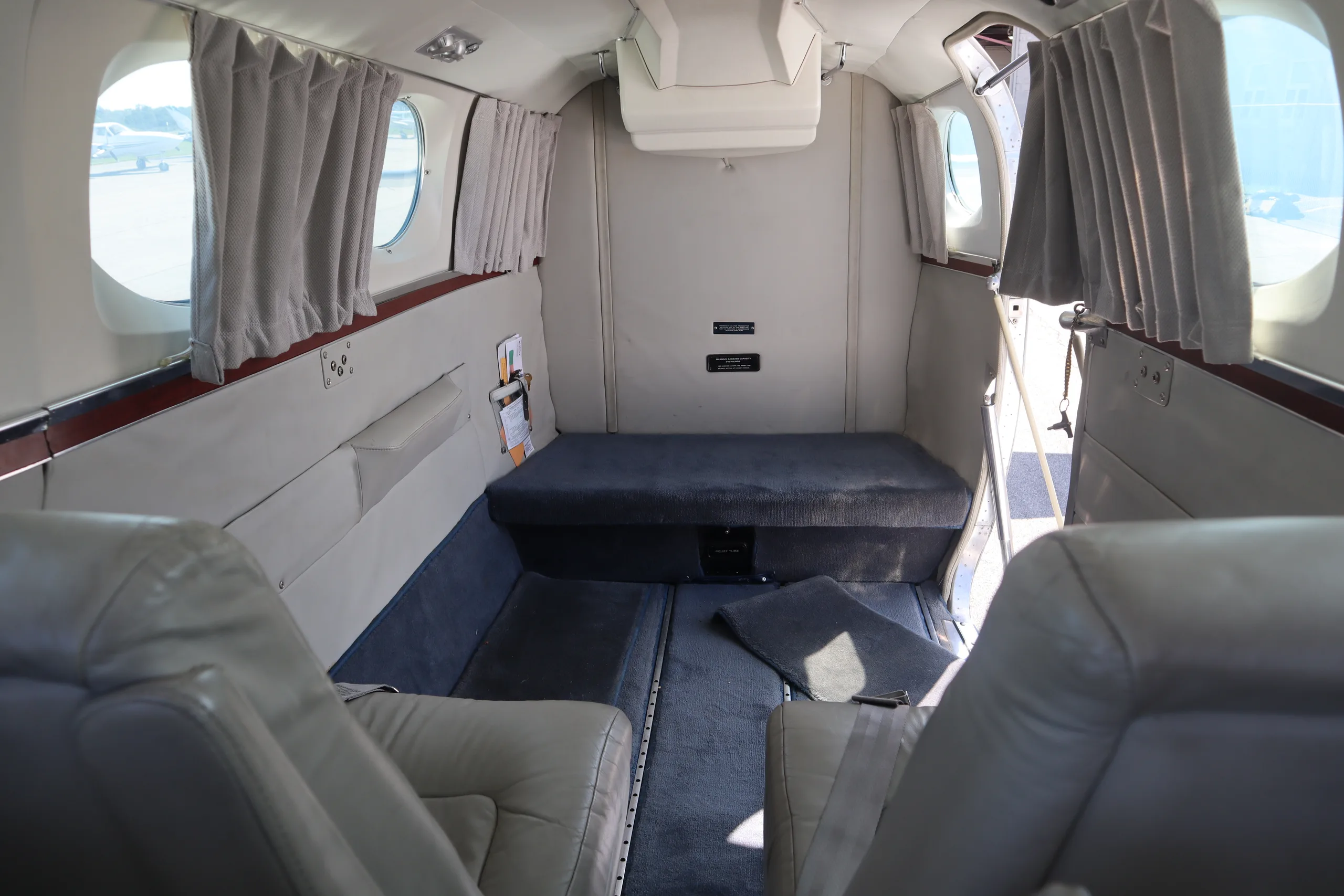 Cabin interior of a 1976 Cessna 340A | TAS Aviation.