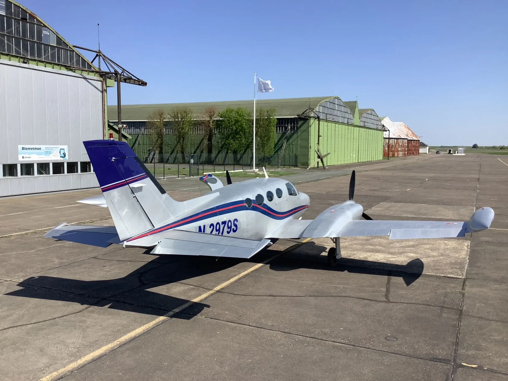Exterior view of a 1967 Cessna 411A.