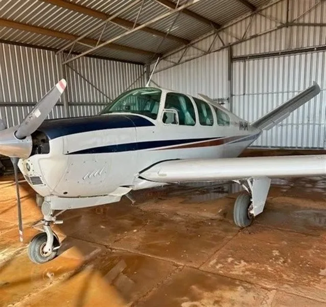 Exterior view of a 1965 Beechcraft Bonanza S35 V Tail.