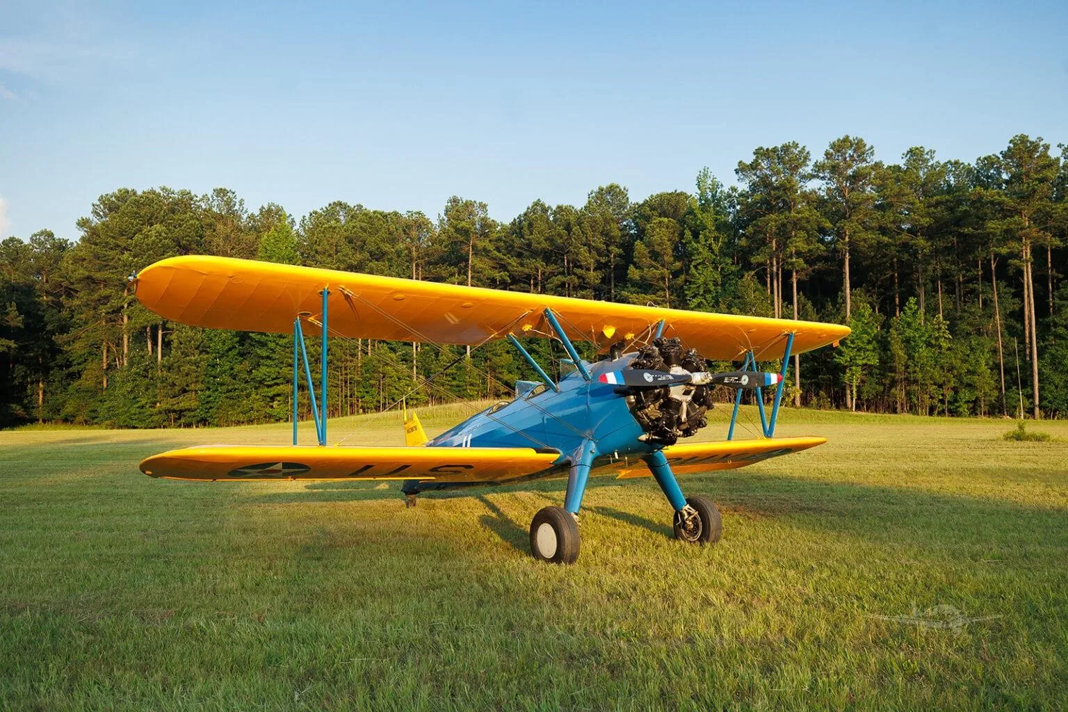 Exterior view of a 1943 BOEING/STEARMAN PT-17 KAYDET, N63876.