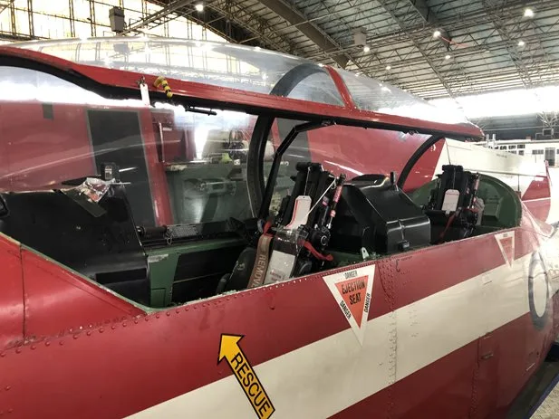 Cockpit and instrument panel of a 1990 Pilatus PC-9/A.