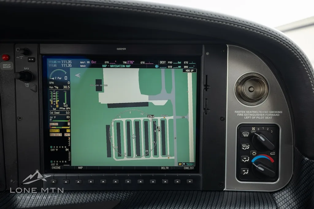 Avionics suite of a 2016 Cirrus SR22 G5 GTS.