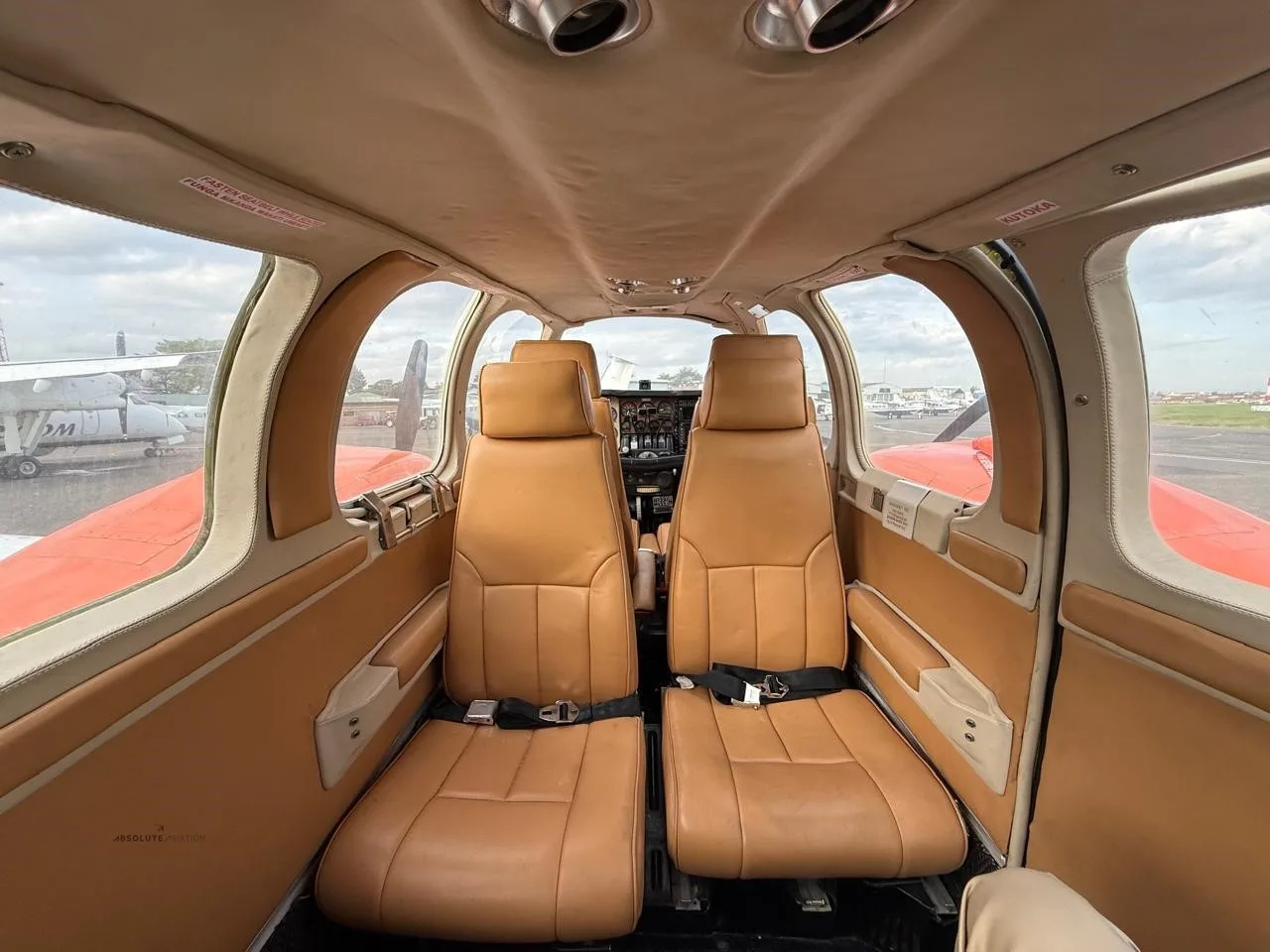 Cabin interior of a 1982 BEECHCRAFT 58 BARON.