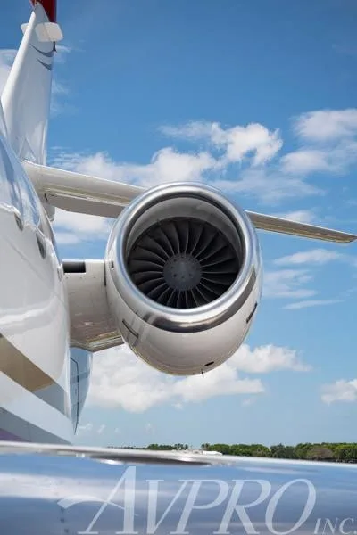 Engine detail of a 2015 DASSAULT FALCON 900LX.