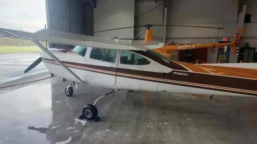 Exterior view of a 1980 Cessna TR182, N5091S.