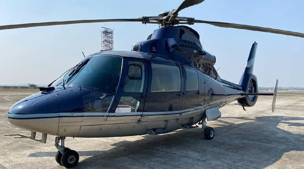 Exterior view of a 1997 Eurocopter Dauphin AS365N-2.