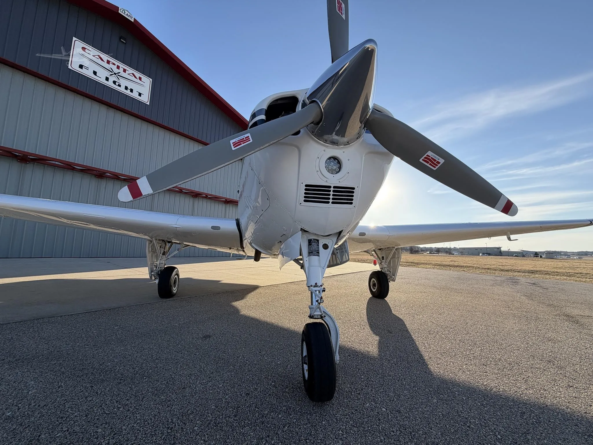 Exterior view of a 1964 BEECHCRAFT B33 DEBONAIR, N7935K.