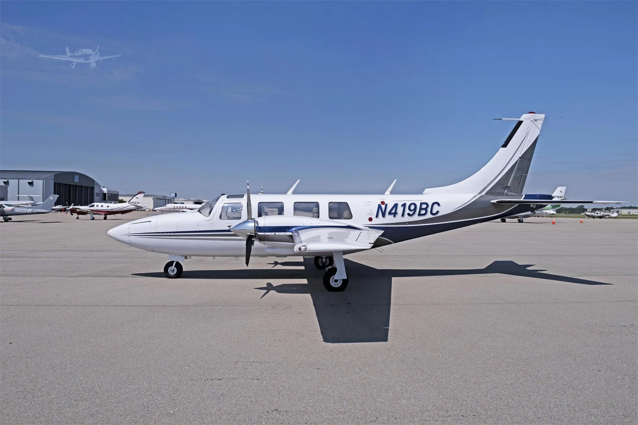 Exterior view of a 1982 PIPER AEROSTAR, N419BC.