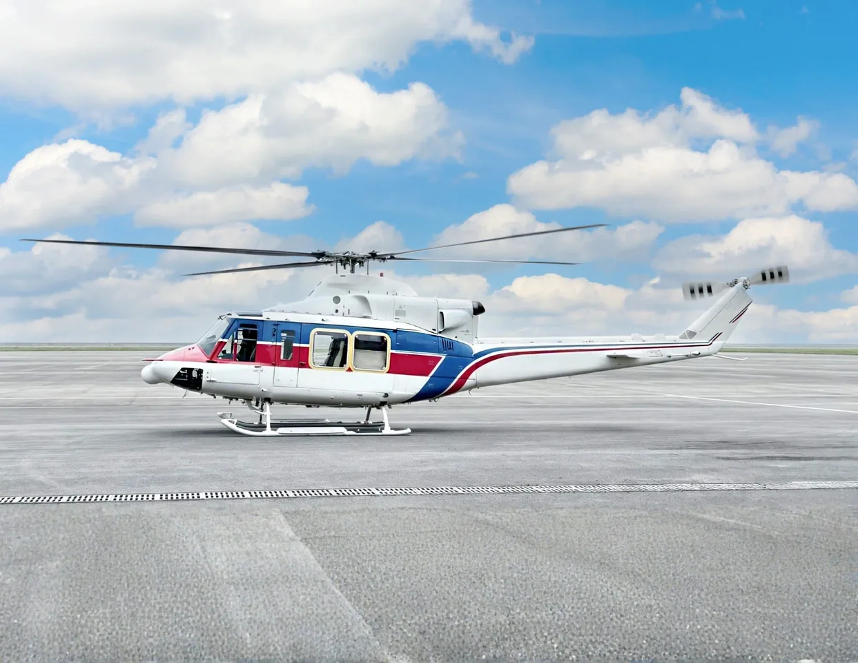 Exterior view of a 2001 Bell 412-EP.