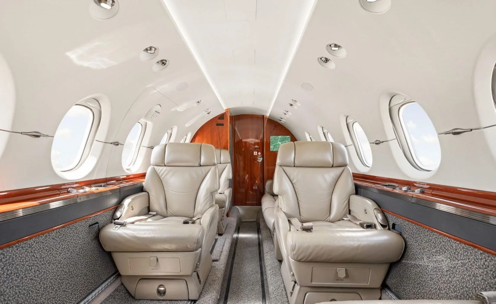 Cabin interior of a 2008 HAWKER 900XP.