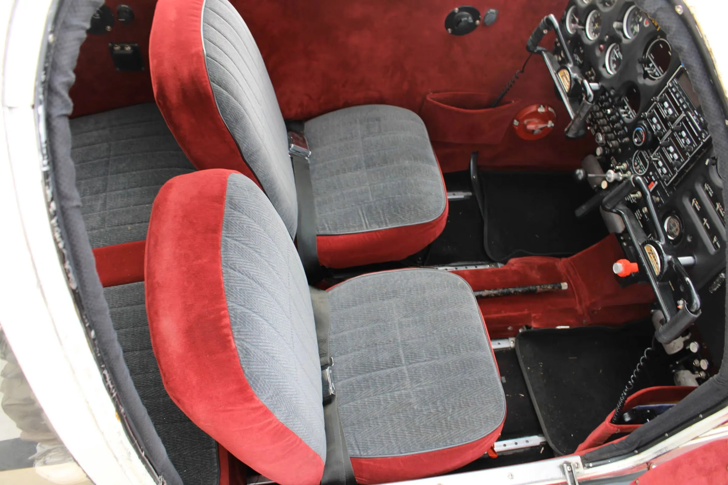 Cabin interior of a 1963 Piper PA-28-180 Cherokee.
