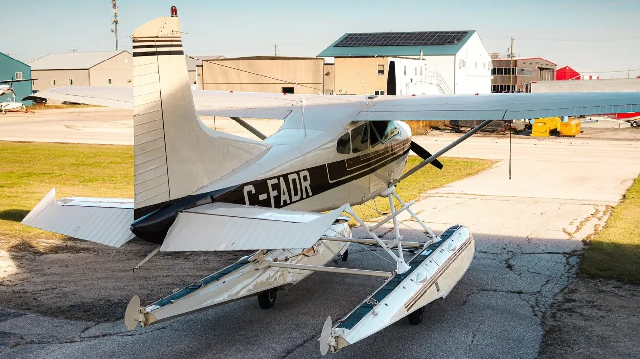 Exterior view of a 1969 Cessna, C-FADR.