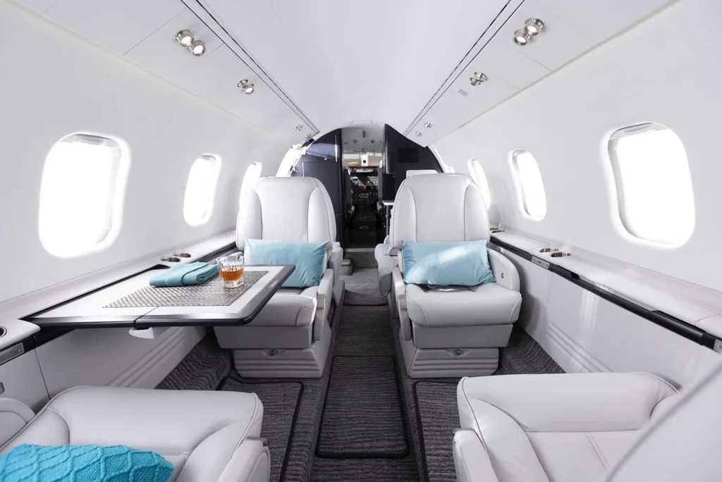 Cabin interior of a 2003 Bombardier LEARJET 60 | Leviate Air Group.