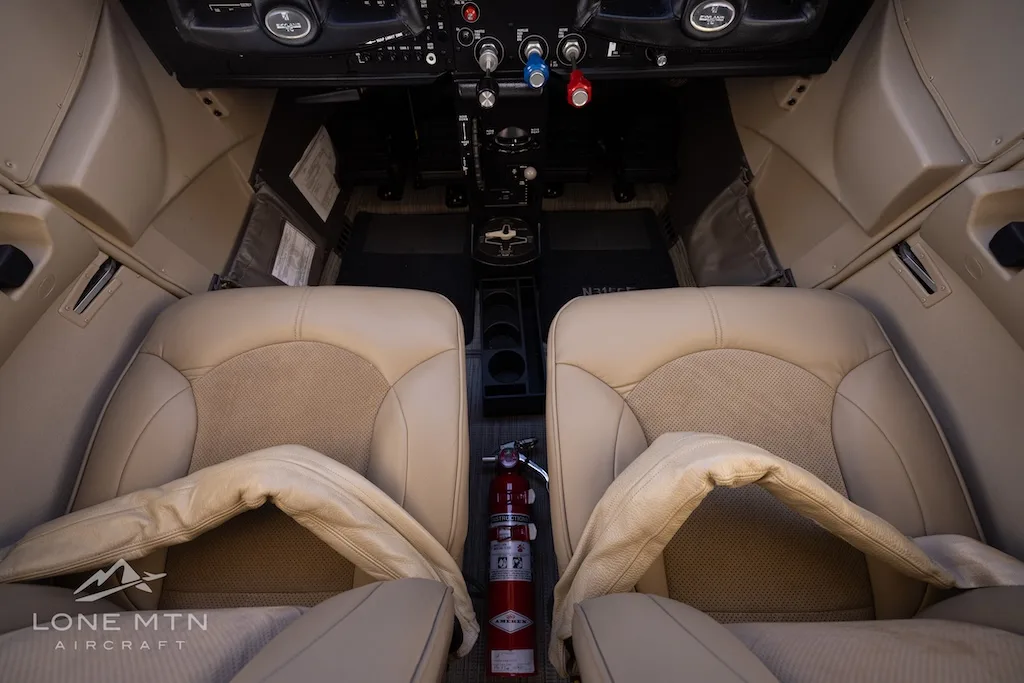 Cabin interior of a 2023 Cessna T182T Skylane.